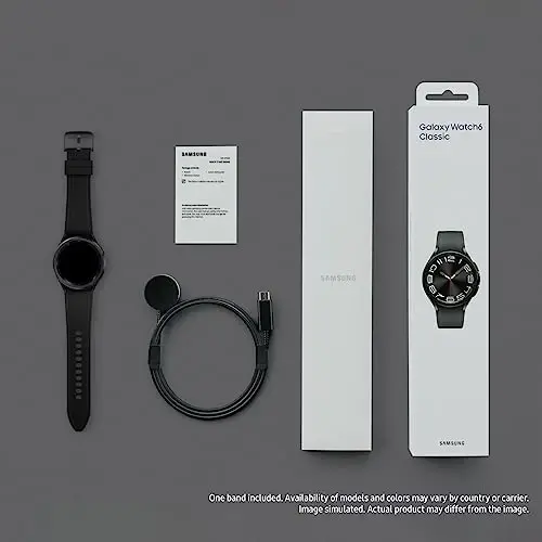 Samsung Galaxy Watch 6 Classic 43mm Bluetooth Smartwatch, Aylanadigan Bezel, Fitness Tracker, Shaxsiy HR Zonalar, Uyquni Murakkab O'rgatish, Yurak Monitori, BIA Sensor, Salomatlik Haqida Tushunchalar, AQSh Versiyasi, Qora - 3
