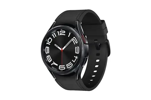 Samsung Galaxy Watch 6 Classic 43mm LTE Smartwatch, Aylanadigan Bezel, Fitness Tracker, Shaxsiy HR Zonalar, Uyquni Murakkab Treningi, Yurak Monitori, BIA Sensor, Sog'liqni Saqlash Haqida Tushunchalar, AQSh Versiyasi, Qora - 1