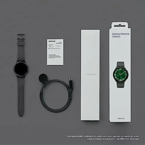 Samsung Galaxy Watch 6 Classic 43mm LTE Smartwatch, Aylanadigan Bezel, Fitness Tracker, Shaxsiy HR Zonalar, Uyquni Murakkab Treningi, Yurak Monitori, BIA Sensor, Sog'liqni Saqlash Haqida Tushunchalar, AQSh Versiyasi, Qora - 3