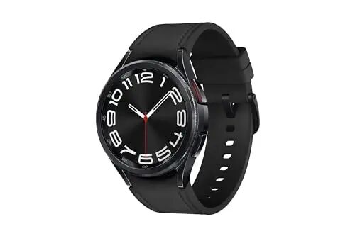 Samsung Galaxy Watch 6 Classic 43mm LTE Smartwatch, Aylanadigan Bezel, Fitness Tracker, Shaxsiy HR Zonalar, Uyquni Murakkab Treningi, Yurak Monitori, BIA Sensor, Sog'liqni Saqlash Haqida Tushunchalar, AQSh Versiyasi, Qora - 1