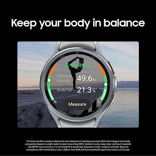 SAMSUNG Galaxy Watch 6 Classic 47 мм Bluetooth Smartwatch, вращающийся безель, фитнес-трекер, персонализированные зоны ЧСС, расширенный контроль сна, монитор сердечного ритма, датчик BIA, сведения о здоровье, американская версия, черный - 7