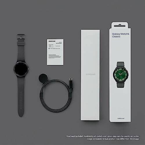 SAMSUNG Galaxy Watch 6 Classic 47mm Bluetooth Smartwatch, Aylanuvchi Bezellar, Fitness Tracker, Shaxsiylashtirilgan HR Zonalari, Ilg'or Uyqu Treningi, Yurak Monitori, BIA Sensori, Sog'liqni Saqlash Tushunchalari, AQSh versiyasi, Qora - 3