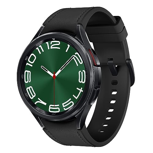 SAMSUNG Galaxy Watch 6 Classic 47mm Bluetooth Smartwatch, Aylanuvchi Bezellar, Fitness Tracker, Shaxsiylashtirilgan HR Zonalari, Ilg'or Uyqu Treningi, Yurak Monitori, BIA Sensori, Sog'liqni Saqlash Tushunchalari, AQSh versiyasi, Qora - SAMSUNG