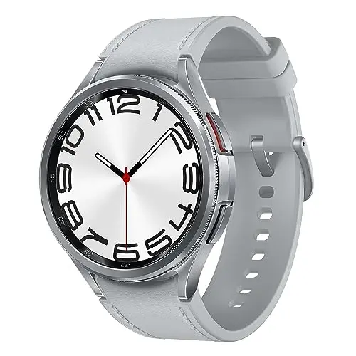 Samsung Galaxy Watch 6 Classic 47mm LTE Smartwatch, Aylanuvchi Bezel, Fitness Tracker, Shaxsiy HR Zonalari, Uyqu bo'yicha ilg'or murabbiylik, Yurak monitori, BIA sensori, Sog'liqni saqlash bo'yicha tushunchalar, AQSh versiyasi, Kumush 