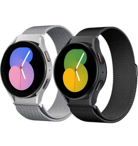 Milanese Bands for Samsung Galaxy Watch 7/6/5/4/FE Band 40mm 44mm/Classic 47mm 43mm 46mm 42mm Women/Men,Magnetic Loop Strap for Samsung Galaxy Watch 5 Pro Band 45mm,No Gap Metal Mesh Correa Wristband - 1