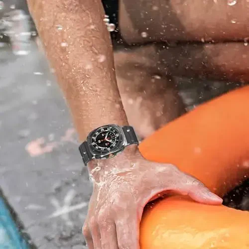 Samsung Galaxy Watch 7 Ultra 47mm bilan mos keladigan magnit soat tasmasi, suv o'tkazmaydigan sport silikon tasmasi magnit bog'lovchi yagona halqa sozlanishi mumkin bo'lgan almashtiriladigan bilaguzuk erkaklar va ayollar uchun - 7