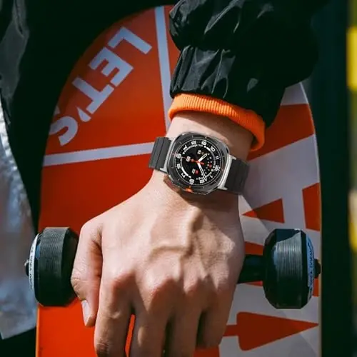 Samsung Galaxy Watch 7 Ultra 47mm bilan mos keladigan magnit soat tasmasi, suv o'tkazmaydigan sport silikon tasmasi magnit bog'lovchi yagona halqa sozlanishi mumkin bo'lgan almashtiriladigan bilaguzuk erkaklar va ayollar uchun - 6
