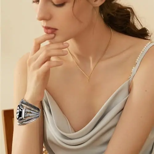 Boho Leather Bracelet for Samsung Galaxy Watch 8/7/6/5/4 Band 40mm 44mm Women, 20mm Handmade Multilayer Beaded Watch Bands for Watch 8 6 Classic 43mm/Watch 5 Pro/Watch4 Classic 42mm/Galaxy Active 2 - 6