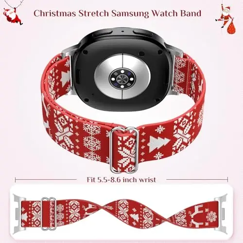 LETOID Stretchy Bands for Samsung Galaxy Watch Band Women Solo Loop | Skin-Friendly Elastic Adjustable Nylon Replacement Strap Fits 8 7 6 5 4 3 FE Active Pro Classic 47 46 45 44 43 42 41 40mm - 3