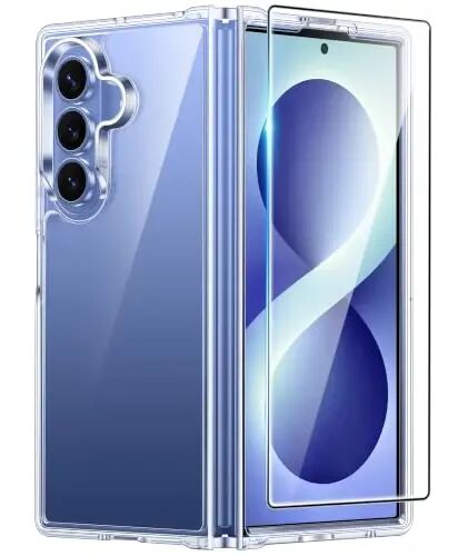 FNTCASE for Samsung Galaxy Z-Fold-7 Case: Military Grade Drop Protection Anti Yellowing Cell Phone Cover - Rugged Shockproof Protective Bumper Clear Phonecase 