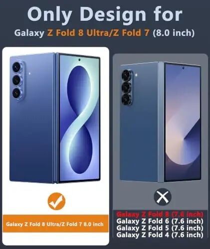 FNTCASE for Samsung Galaxy Z-Fold-7 Case: Military Grade Drop Protection Anti Yellowing Cell Phone Cover - Rugged Shockproof Protective Bumper Clear Phonecase - 2