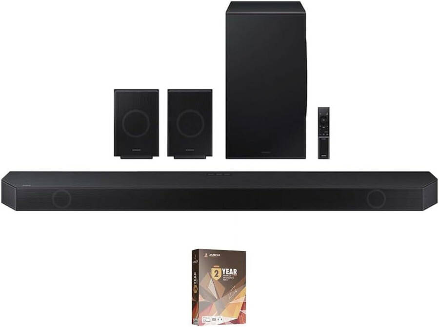 Samsung HW-Q990D 11.1.4ch Soundbar with True Dolby Atmos Sound with 2 Year Amber Protection Plan (2024) - 1