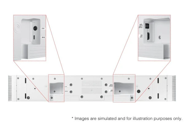 Samsung HW-S61D/ZA 5 Kanal Bluetooth 26,3 Diimli Soundbar Oq Chumoli, Oq - 5