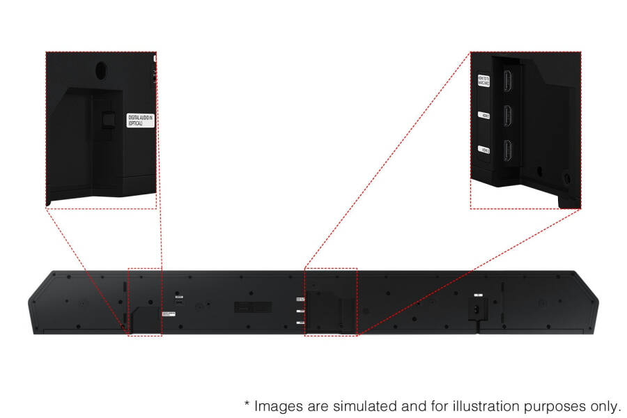 SAMSUNG Q-series 11.1.4 ch. Wireless Dolby ATMOS Soundbar + Rear Speakers with Q-Symphony HW-Q990D - 6