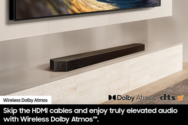 SAMSUNG Q-серии 11.1.4-канальный беспроводной Dolby ATMOS Soundbar + тыловые динамики с Q-Symphony HW-Q990D - 9