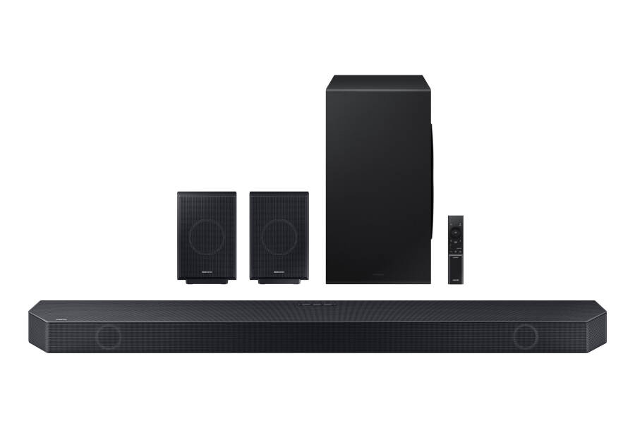 SAMSUNG Q-Serisi 11.1.4ch Kablosuz Dolby Atmos Soundbar + Q-Symphony HW-Q990C/ZA Arkadan Bağlantılı Hoparlörler - 1