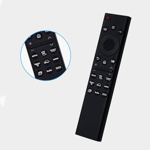 Samsung Smart TV LCD LED UHD QLED 4K HDR TVlari uchun yangi almashtiriladigan universal Samsung TV masofadan boshqarish pulti, Netflix, Samsung TV Plus, Rakuten TV uchun tez funktsiya tugmalari bilan - 2