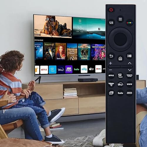 Samsung Smart TV LCD LED UHD QLED 4K HDR TVlari uchun yangi almashtiriladigan universal Samsung TV masofadan boshqarish pulti, Netflix, Samsung TV Plus, Rakuten TV uchun tez funktsiya tugmalari bilan - 7