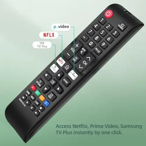 Samsung Smart TV pulti uchun, Samsung LED LCD QLED 4K 8K UHD 3D HDTV HDR egri kristallli Smart TV'lar uchun pultni almashtirish (BN59-01315J) - 3