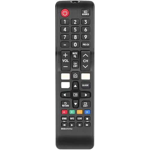 Samsung Smart TV pulti uchun, Samsung LED LCD QLED 4K 8K UHD 3D HDTV HDR egri kristallli Smart TV'lar uchun pultni almashtirish (BN59-01315J) 