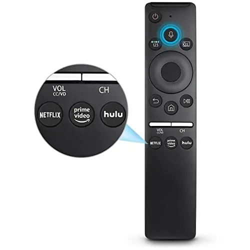 Samsung-TV-Remote Control uchun almashtiriladigan ovozli masofadan boshqarish pulti, barcha ovozli funktsiyali Samsung Smart Curved Frame QLED LED LCD 8K 4K televizorlari bilan mos keladi 
