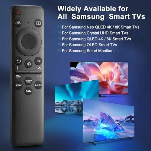 Rechargeable Remote for Samsung-TV-Remote-Control-Replacement,Compatible with Samsung Frame Crystal UHD Neo QLED OLED 4K 8K Smart TVs - 2