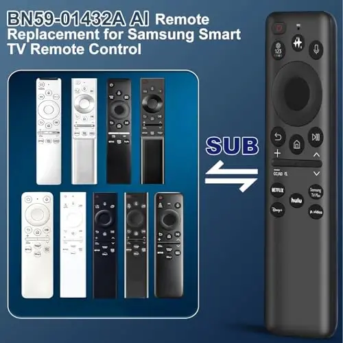 Replacement for Samsung TV Remote Control, for All 2019-2025 Samsung Remote Control for Smart TV with Voice Control. No Solarcell/Charger - 3