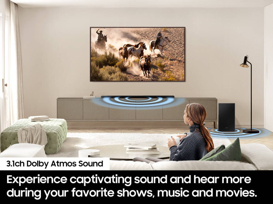 SAMSUNG Ultra ince 3.1 ch Kablosuz Dolby ATMOS Soundbar Q-Symphony Özelliğiyle HW-S700D - 9