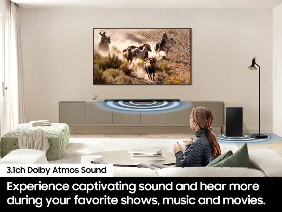 SAMSUNG Ultra ingichka 3.1 ch Simsiz Dolby ATMOS Soundbar Q-Symphony xususiyati bilan HW-S700D - 8