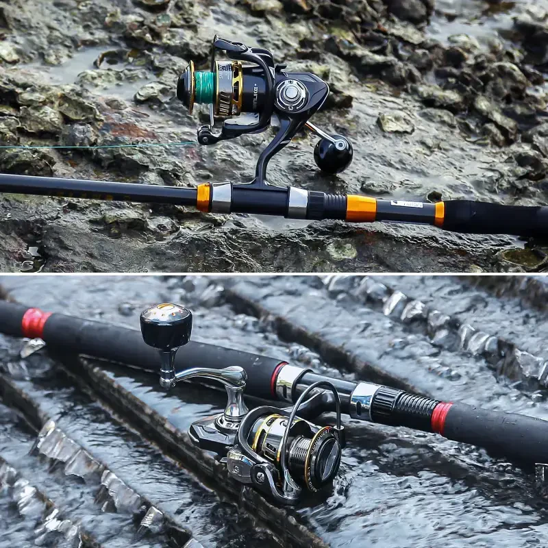 SAN LIKE Spinning Fishing Reel, Saltwater & Freshwater Fishing Reel 40.5 Lbs Max Drag - 7+1 BB Ball Bearing 5.2: 1 Gear Ratio 5000-BLACK-5000 - 7