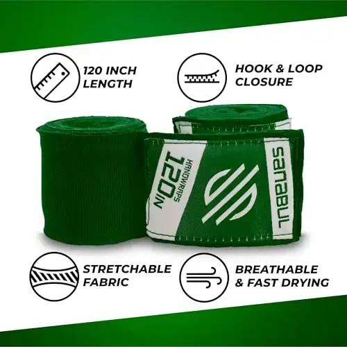 Sanabul Elastic 120 inch Boxing Hand Wraps Kickboxing Handwraps for Boxing Gloves for Men, Women, and Kids Muay Thai MMA Hand Wraps - 6