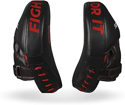 Sanabul Essential Curved Punching Mitts for Boxing and MMA | Ultimate Boxing Mitts & Pads Training Gear for Athletes | High-Performance Focus Mitts Muay Thai Pads for Sparring & Training Boxing Pads - 4