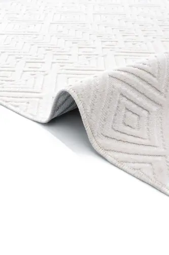 Sand Cream Ecru Foldable Easy-to-Clean Carpet 65544a-Cream Ecru - 5
