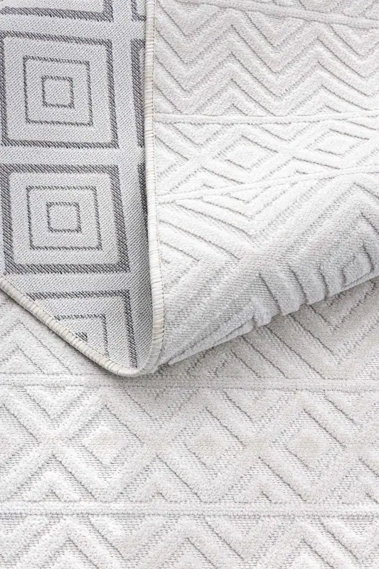 Sand Cream Ecru Foldable Easy-to-Clean Carpet 65544a-Cream Ecru - 6