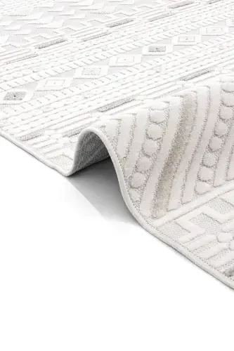 Sand Cream Grey Easy Clean Rug Carpet Living Room Bedroom Hallway Machine Made Carpet 65550a-Cream Grey - 5