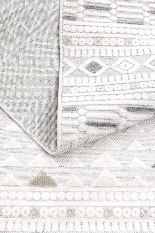 Sand Cream Grey Easy Clean Rug Carpet Living Room Bedroom Hallway Machine Made Carpet 65550a-Cream Grey - 6