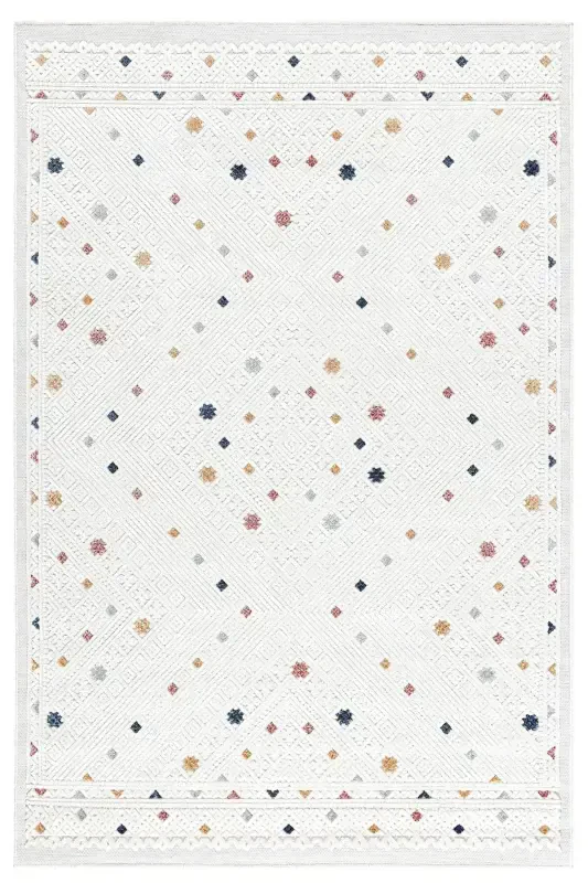 Sand Cream Multi Foldable Easy-to-Clean Rug 65548a-Cream Multi - 3