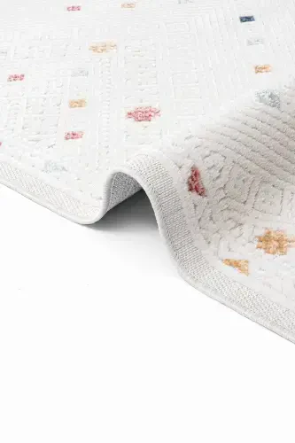 Sand Cream Multi Foldable Easy-to-Clean Rug 65548a-Cream Multi - 5