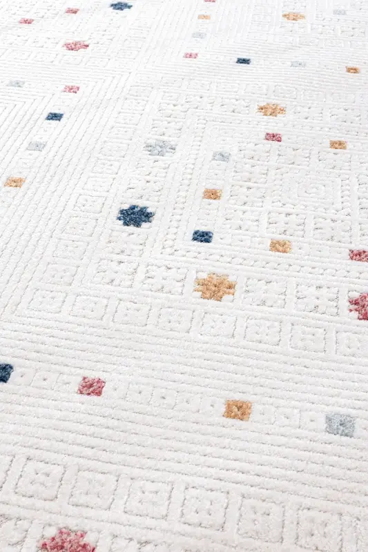 Sand Cream Multi Foldable Easy-to-Clean Rug 65548a-Cream Multi - 4