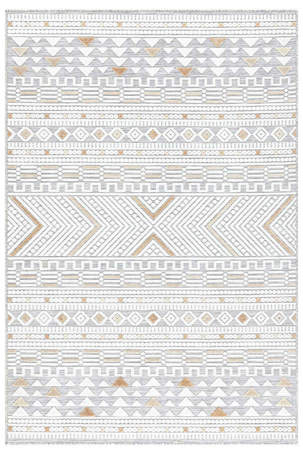 Sand Grey Yellow Foldable Easy-Clean Rug 65550a - 3