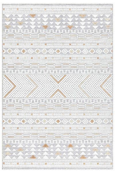 Sand Grey Yellow Foldable Easy-Clean Rug 65550a - 8