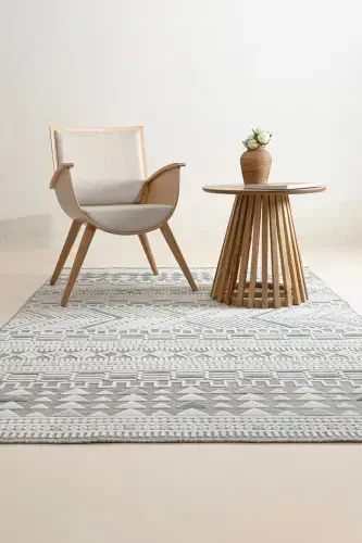 Sand Gri Anthracite Foldable Easy-to-Clean Carpet 65550a-Gray Anthracite - 1