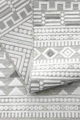 Sand Gri Anthracite Foldable Easy-to-Clean Carpet 65550a-Gray Anthracite - 6