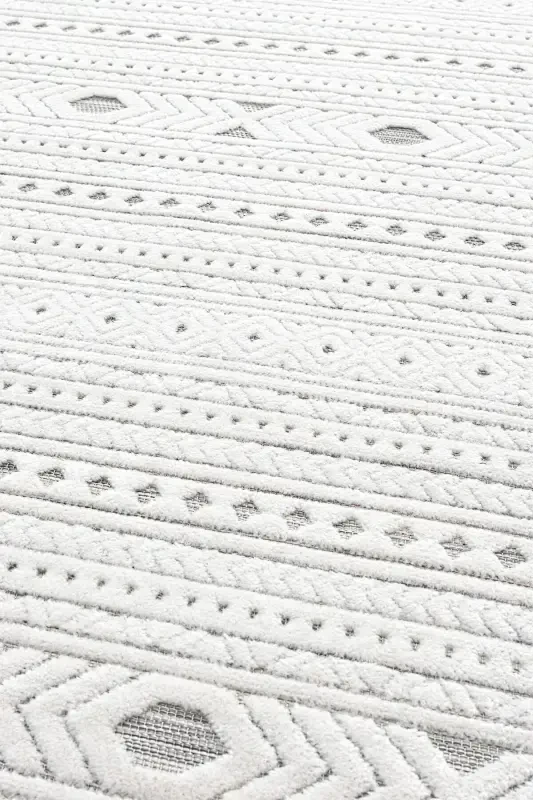 Sand Gri Krem Kolay Temizlenebilir Halı Kilim Oturma Odası Yatak Odası Koridor Makine Halısı 65543a-Gri Krem - 4