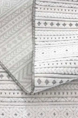 Sand Gri Krem Kolay Temizlenebilir Halı Kilim Oturma Odası Yatak Odası Koridor Makine Halısı 65543a-Gri Krem - 6