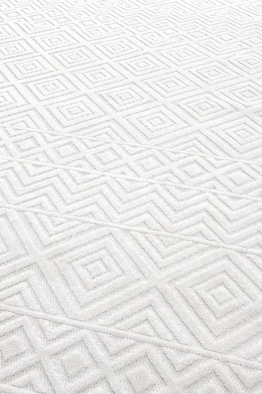 Sand Krem Ekru Katlanabilir Kolay Temizlenebilir Halı 65544a-Krem Ekru - 4