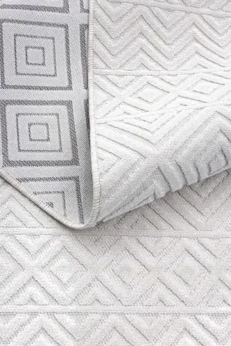 Sand Krem Ekru Katlanabilir Kolay Temizlenebilir Halı 65544a-Krem Ekru - 6