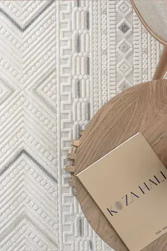 Sand Krem Gri Kolay Temizlenebilir Halı Kilim Oturma Odası Yatak Odası Koridor Makine Halısı 65550a-Krem Gri - 7