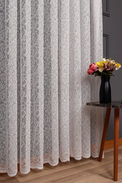 Sand Pattern Extra-Foam Honeycomb Top (short) Plain Seam Pleated Tulle Curtain Ironless - 2