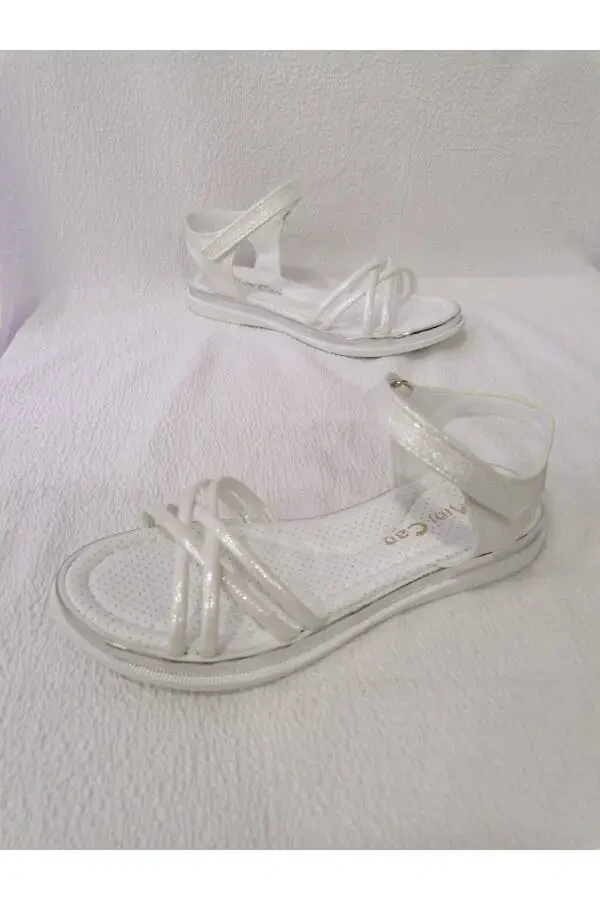 Сандалии для девочек с тонким ремешком и мягкой подошвой - 5